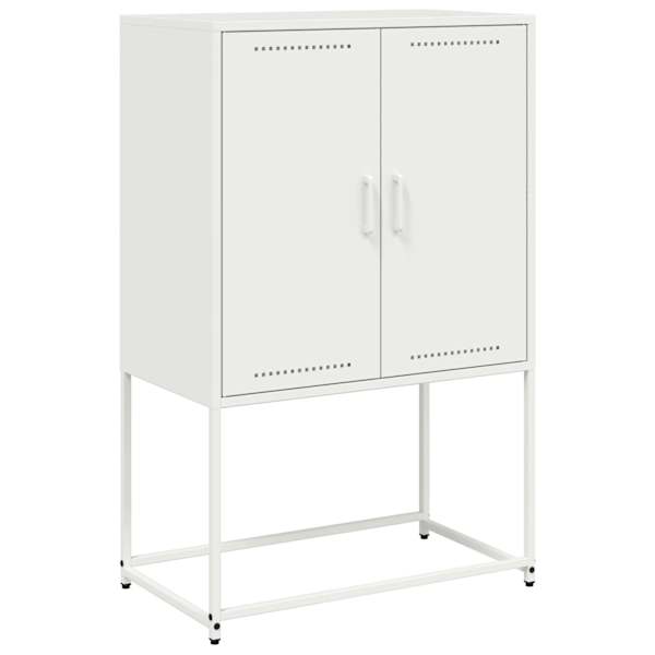 Kõrge kapp, valge, 68,5 × 38,5 × 107 cm, teras