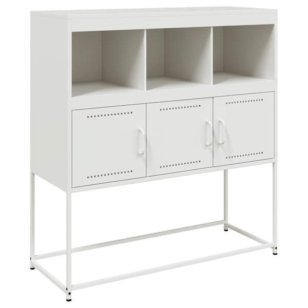 Puhvetkapp, valge, 100,5 × 39 × 107 cm, teras