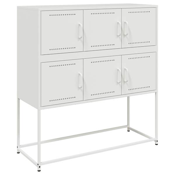 Puhvetkapp, valge, 100,5 × 39 × 107 cm, teras