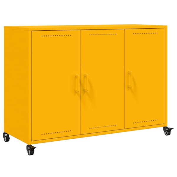 Puhvetkapp, sinepikollane, 100,5 × 39 × 72 cm, teras