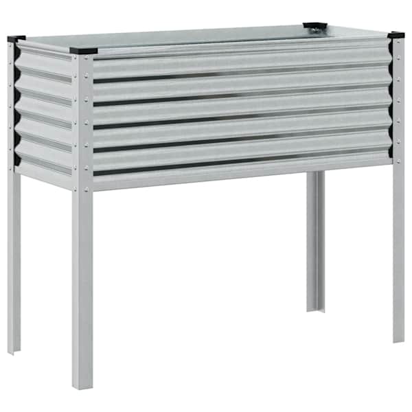 Taimekast 100 × 45 × 90 cm, tsingitud teras – hall