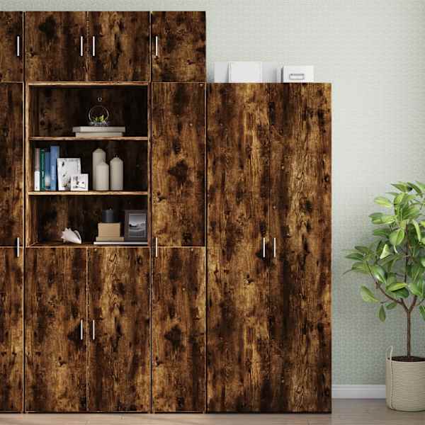 Kitsas hoiukapp, suitsutatud tamm, 30 × 42,5 × 225 cm tehispuit