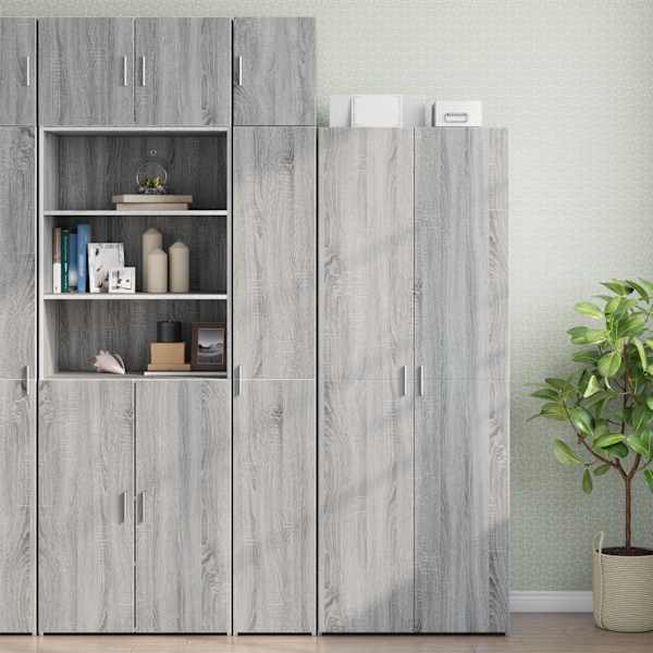 Kitsas hoiukapp, hall Sonoma tamm, 30 × 42,5 × 225 cm tehispuit