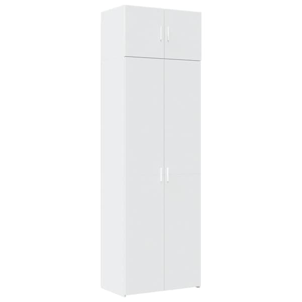 Hoiukapp, valge, 70 × 42,5 × 225 cm, tehispuit