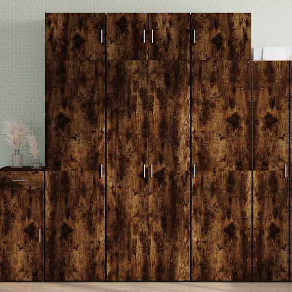 Hoiukapp, suitsutatud tamm, 70 × 42,5 × 225 cm tehispuit