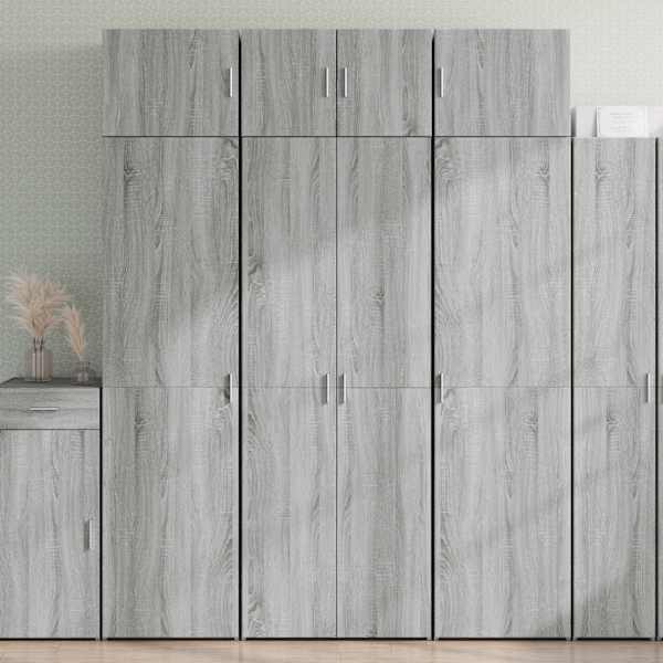 Hoiukapp, hall Sonoma tamm, 70 × 42,5 × 225 cm tehispuit