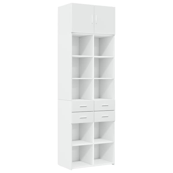Hoiukapp, valge, 70 × 42,5 × 225 cm, tehispuit