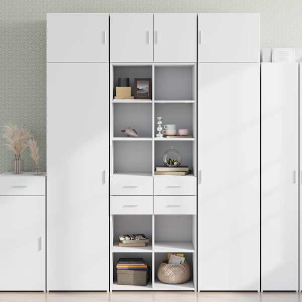 Hoiukapp, valge, 70 × 42,5 × 225 cm, tehispuit