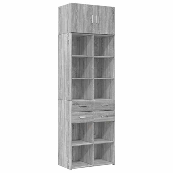 Hoiukapp, hall Sonoma tamm, 70 × 42,5 × 225 cm tehispuit