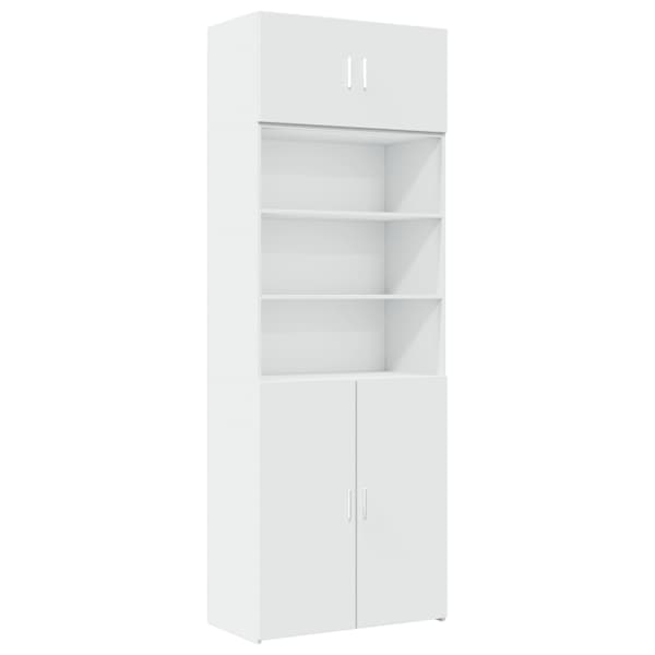 Hoiukapp, valge, 80 × 42,5 × 225 cm, tehispuit