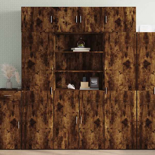 Hoiukapp, suitsutatud tamm, 80 × 42,5 × 225 cm tehispuit