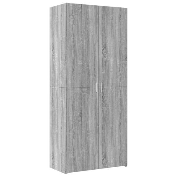 Kõrge kapp, hall Sonoma tamm, 80 × 42,5 × 185 cm tehispuit
