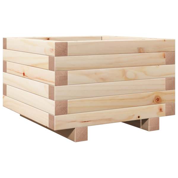 Taimekast 40 × 40 × 26,5 cm, männipuit (töötlemata) – naturaalne männipuit