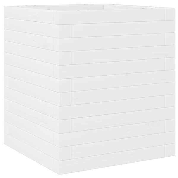 Taimekast 40 × 40 × 46 cm, täismännipuit – valge