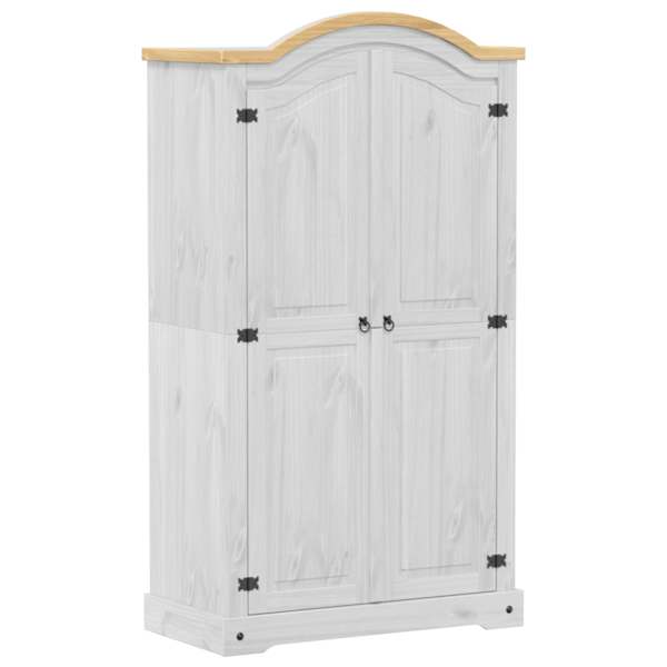 Riidekapp "Corona", valge, 102 × 52 × 186 cm, männipuit