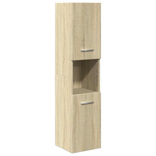 Vannitoakapp, Sonoma tamm, 30 × 30 × 130 cm, tehispuit