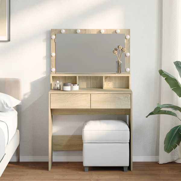 Tualettlaud LEDiga, Sonoma tamm, 80 × 41 × 134,5 cm