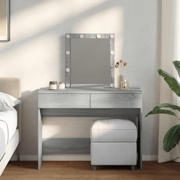 Tualettlaud LEDiga, hall Sonoma tamm, 100 × 40 × 130 cm