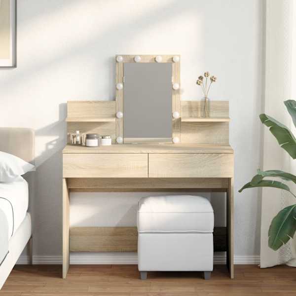Tualettlaud LEDiga, Sonoma tamm, 100 × 40 × 130 cm