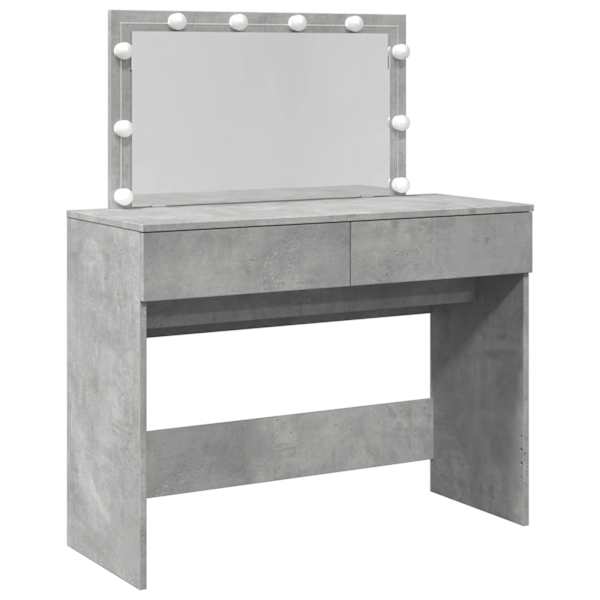 Tualettlaud LEDiga, betoonhall, 100 × 40 × 120 cm