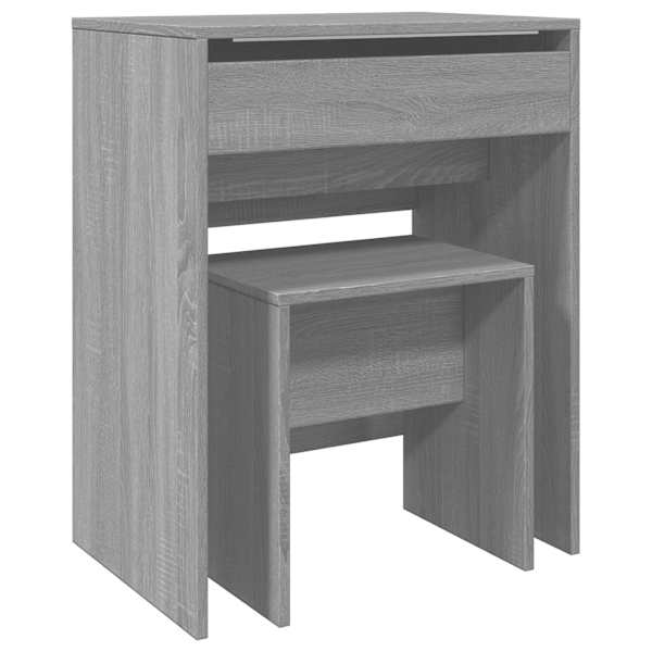 Tualettlaud taburetiga, hall Sonoma tamm, 60 × 40 × 113,5 cm