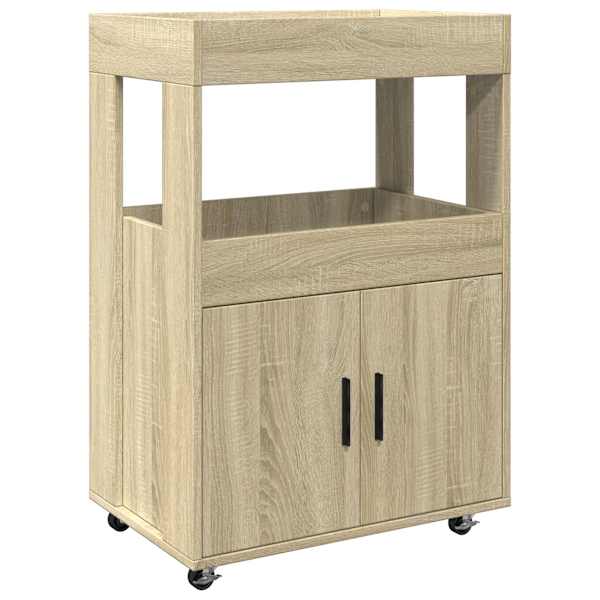 Baarikäru Sonoma tamm 60 × 39,5 × 89 cm tehispuit