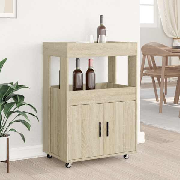 Baarikäru Sonoma tamm 60 × 39,5 × 89 cm tehispuit