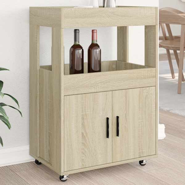 Baarikäru Sonoma tamm 60 × 39,5 × 89 cm tehispuit