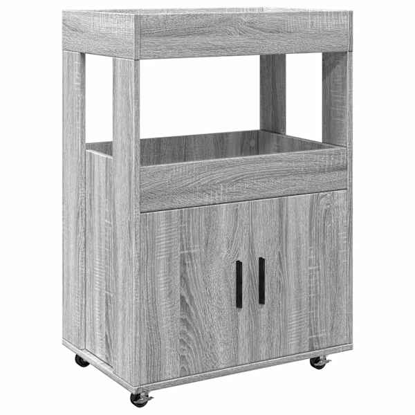 Baarikäru hall Sonoma tamm 60 × 39,5 × 89 cm tehispuit