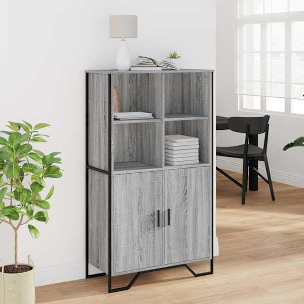 Kõrge kapp, hall Sonoma tamm, 79,5 × 35,5 × 137,5 cm, tehispuit