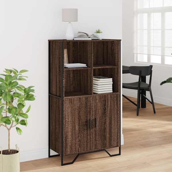 Kõrge kapp pruun tamm, 79,5 × 35,5 × 137,5 cm, tehispuit