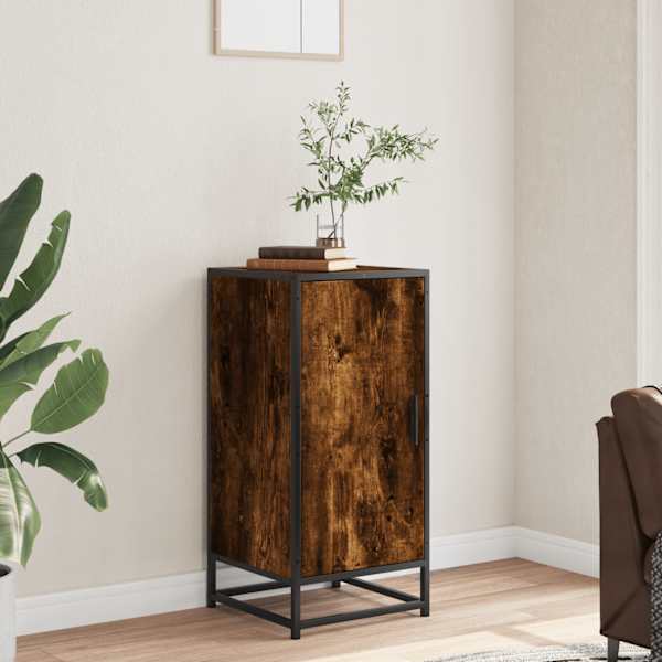 Puhvetkapp, suitsutatud tamm, 35,5 × 35 × 76cm, tehispuit ja metall