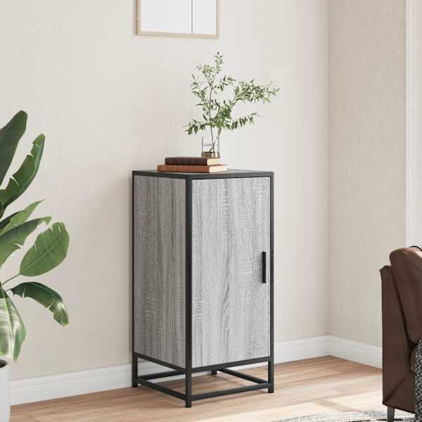 Puhvetkapp, hall Sonoma tamm, 35,5 × 35 × 76 cm, tehispuit/metall