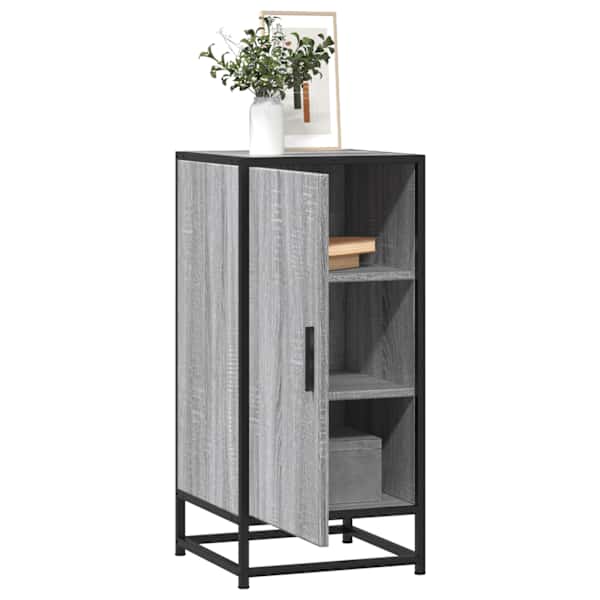 Puhvetkapp, hall Sonoma tamm, 35,5 × 35 × 76 cm, tehispuit/metall