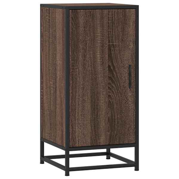 Puhvetkapp, pruun tamm, 35,5 × 35 × 76 cm, tehispuit ja metall