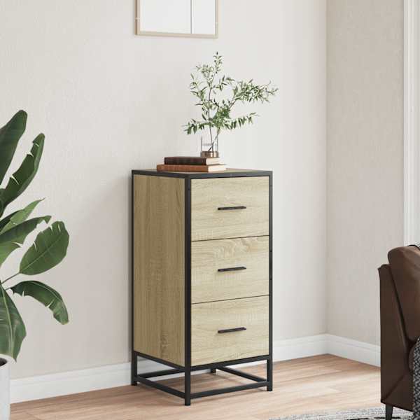 Puhvetkapp, Sonoma tamm, 35,5 × 35 × 76 cm tehispuit ja metall