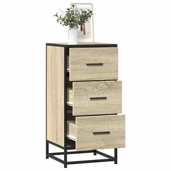 Puhvetkapp, Sonoma tamm, 35,5 × 35 × 76 cm tehispuit ja metall