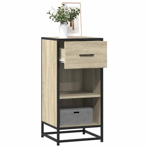 Puhvetkapp, Sonoma tamm, 35,5 × 35 × 76 cm tehispuit ja metall