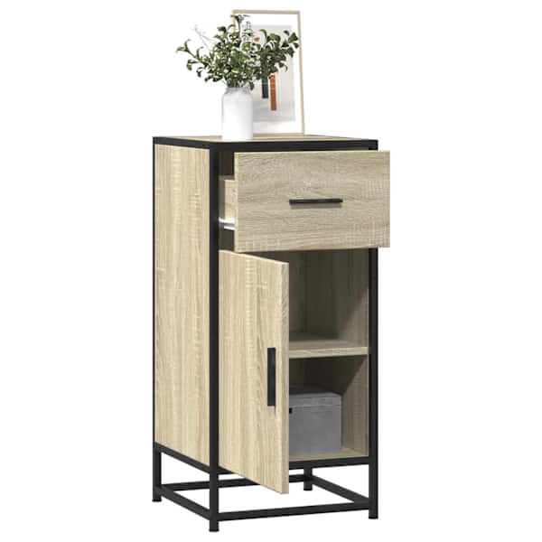 Puhvetkapp, Sonoma tamm, 35,5 × 35 × 76 cm tehispuit ja metall
