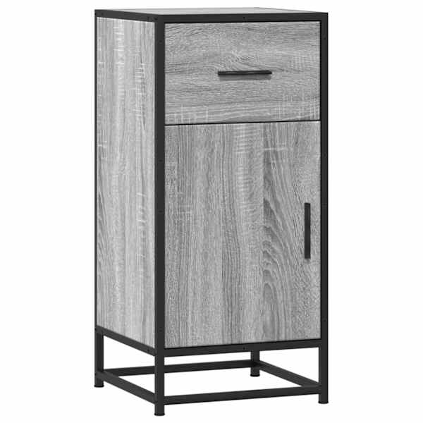 Puhvetkapp, hall Sonoma tamm, 35,5 × 35 × 76 cm, tehispuit/metall