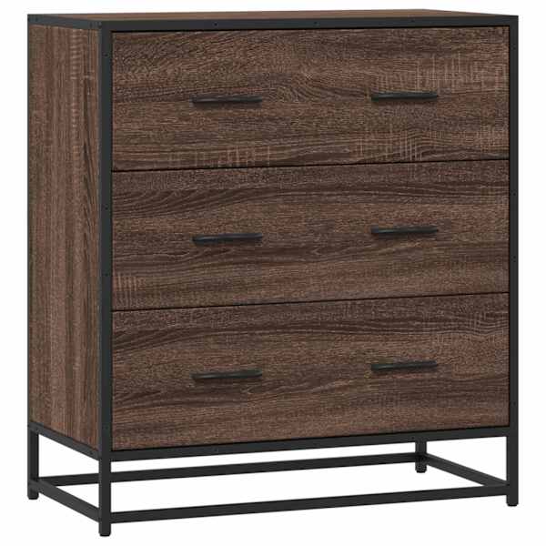 Puhvetkapp pruun tamm 68 × 35 × 76 cm Engineered Wood and Metal