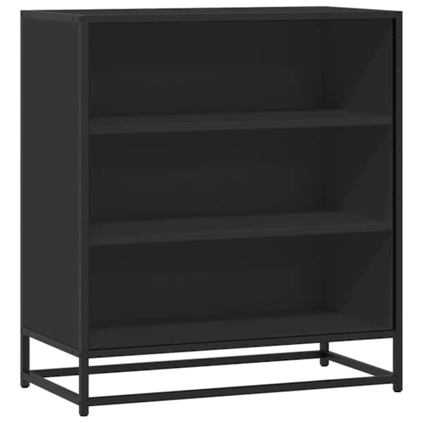 Puhvetkapp, must, 68 × 35 × 76 cm, tehispuit ja metall