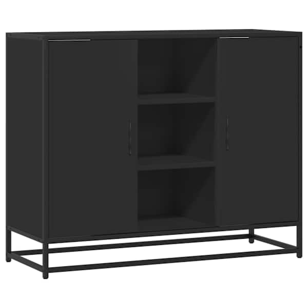 Puhvetkapp Must 92 × 35 × 76 cm Engineered Wood
