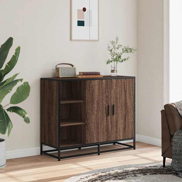 Puhvetkapp pruun tamm 92 × 35 × 76 cm Engineered Wood