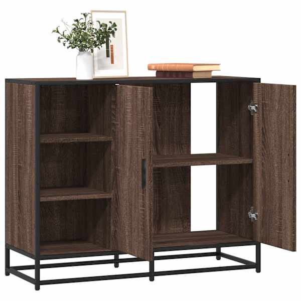 Puhvetkapp pruun tamm 92 × 35 × 76 cm Engineered Wood