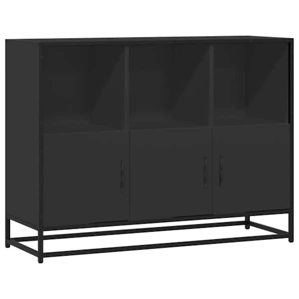 Puhvetkapp, must, 100 × 35 × 76 cm, tehispuit