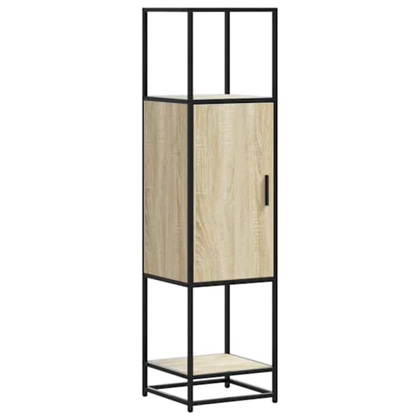 Highboard Sonoma tamm 35,5 × 35 × 139 cm inseneritud puit ja metall