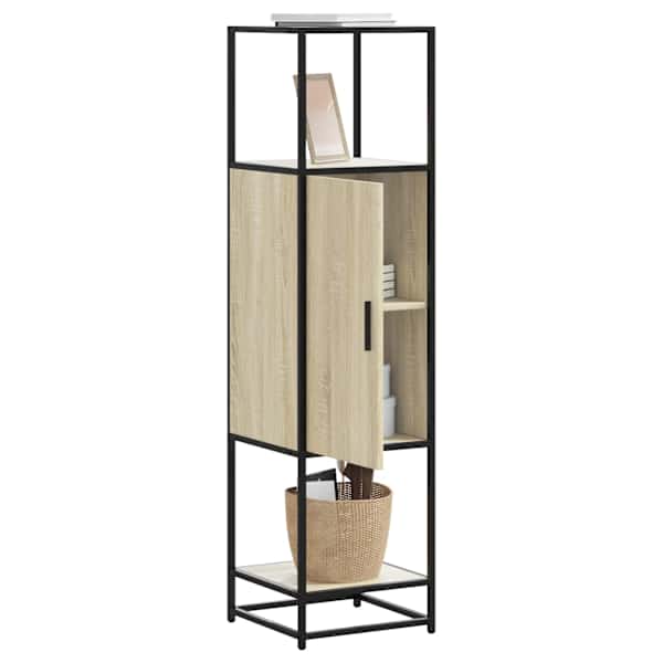 Highboard Sonoma tamm 35,5 × 35 × 139 cm inseneritud puit ja metall