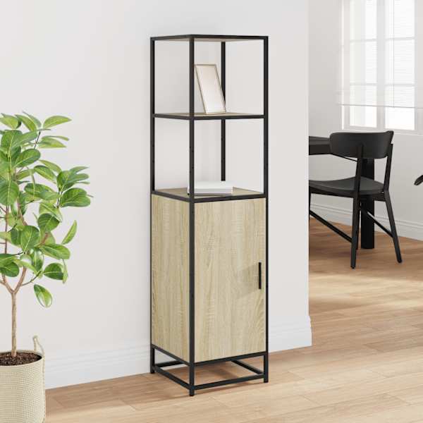 Highboard Sonoma tamm 35,5 × 35 × 139 cm inseneritud puit ja metall