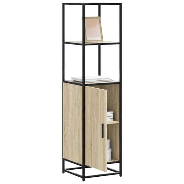 Highboard Sonoma tamm 35,5 × 35 × 139 cm inseneritud puit ja metall